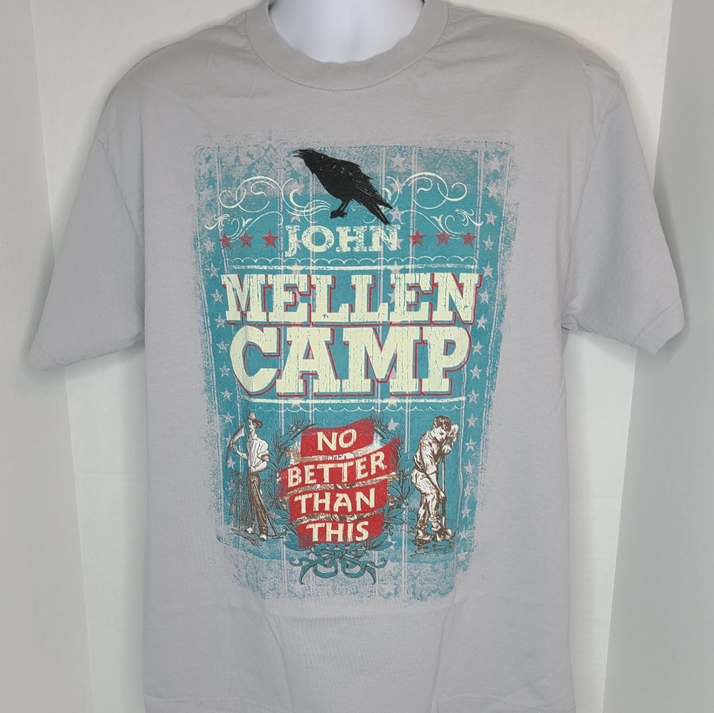 John Mellencamp No Better Than This Concert Gray T-Shirt Large